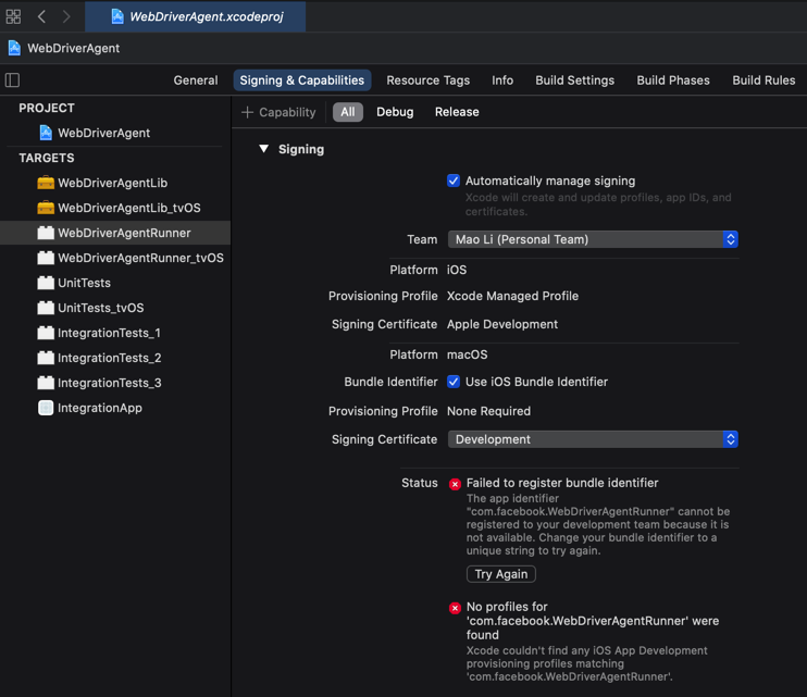 xcode_failed_register_bundle_identifier