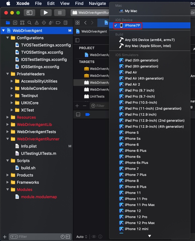 xcode_select_target_iphone7p