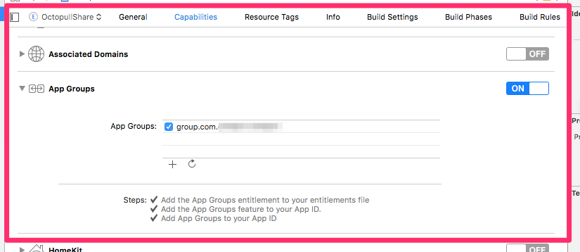 xcode_ios_app_groups