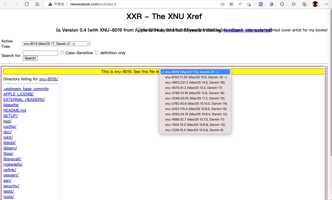 xnu_code_online_view