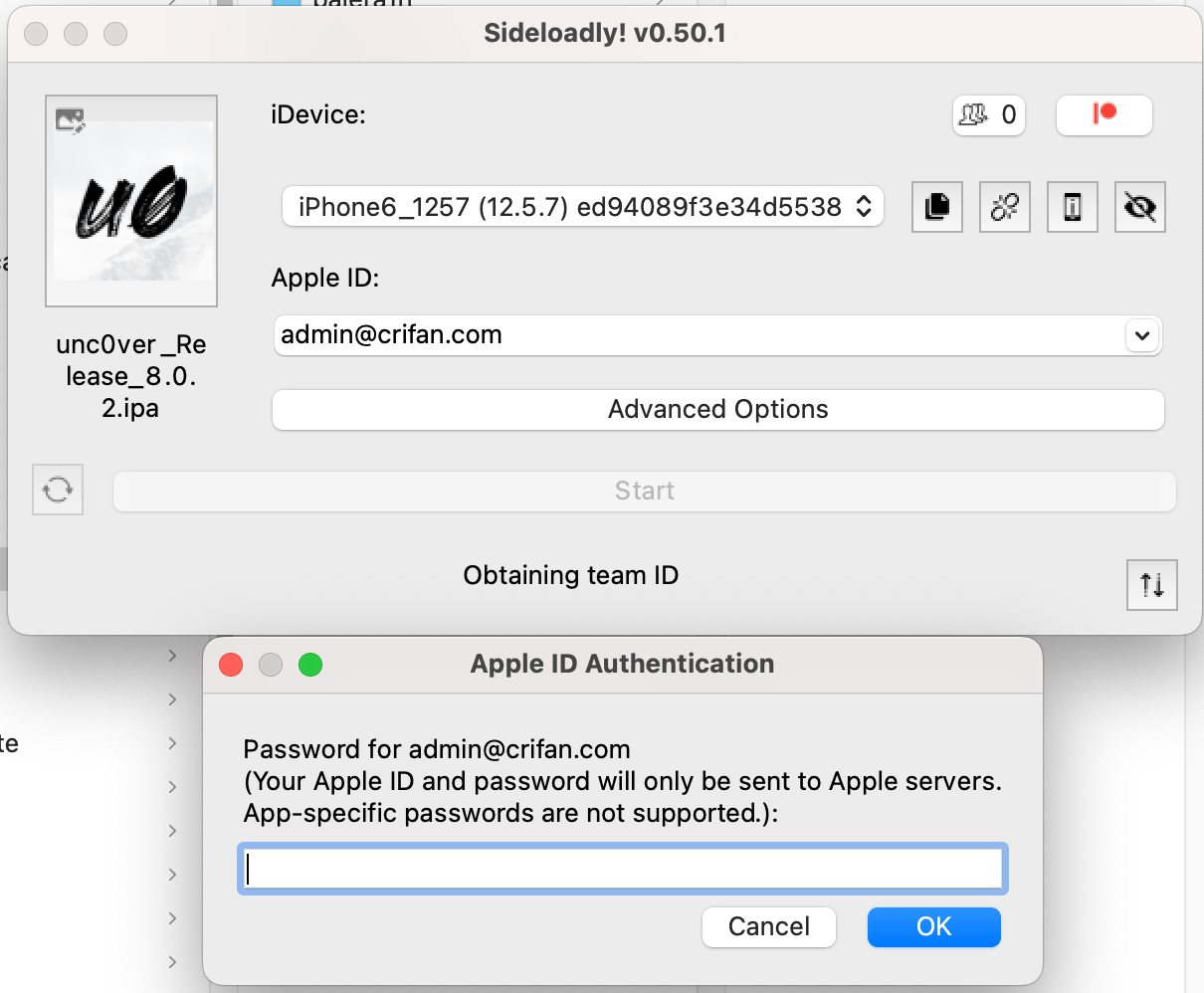 sideloadly_unc0ver_apple_auth